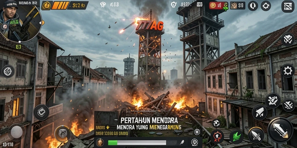 Gameplay seru di 777AG dengan menara pertahanan yang strategis.