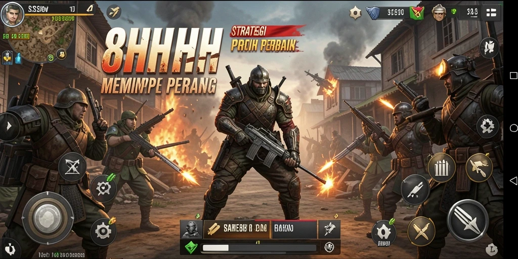 Tangkapan layar 8HHH yang menunjukkan aksi taktis dalam permainan strategi.
