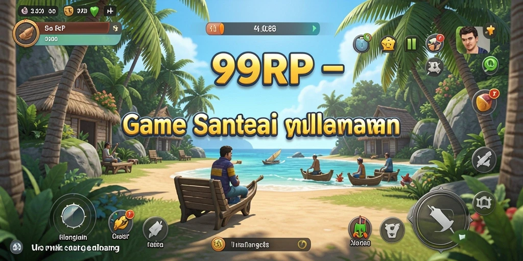 Screenshot utama 99RP menampilkan gameplay yang santai dan menyenangkan.