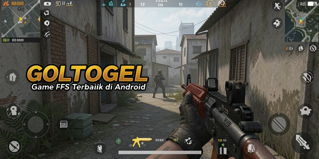 Screenshot gameplay <strong>GOLTOGEL</strong> dengan aksi tembak-menembak yang mendebarkan.