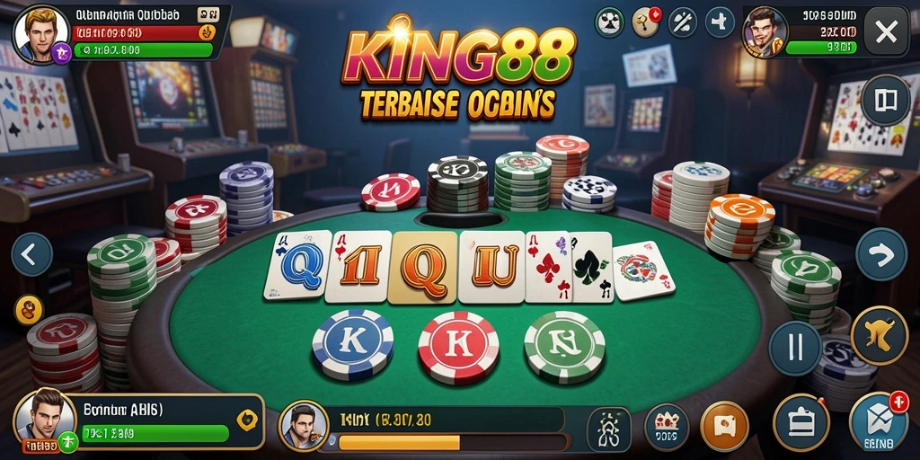 Screenshot KING88 menampilkan gameplay seru dalam permainan QiuQiu.