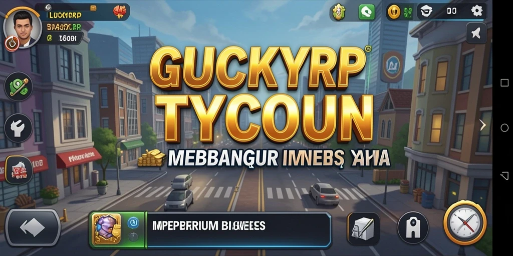 Tampilan gameplay dari LUCKYRP yang menunjukkan strategi bisnis yang menantang.