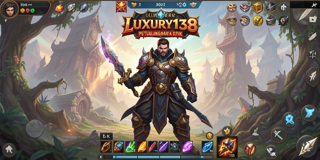 Tampilan gameplay mendebarkan dari permainan ARPG LUXURY138.