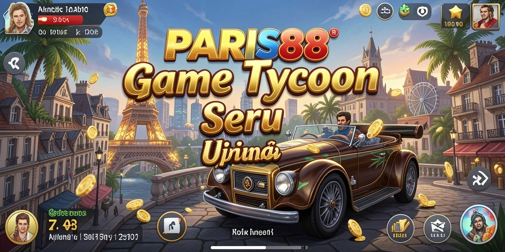 Screenshot gameplay menampilkan sejumlah bangunan megah dan aktivitas yang sibuk.