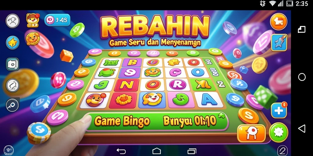 Screenshot gameplay REBAHIN yang seru dengan tampilan Bingo.