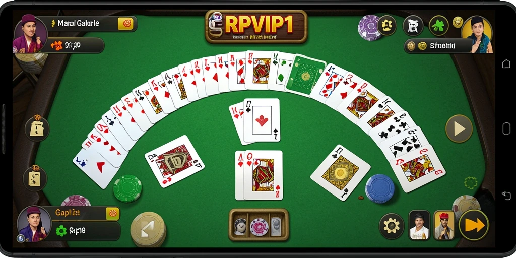 Tampilan gameplay RPVIP1 yang menarik saat bermain Gaple.