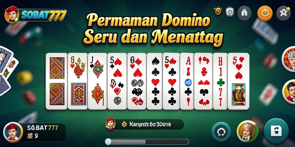 Gameplay seru dalam permainan Domino SOBAT777 yang menantang.