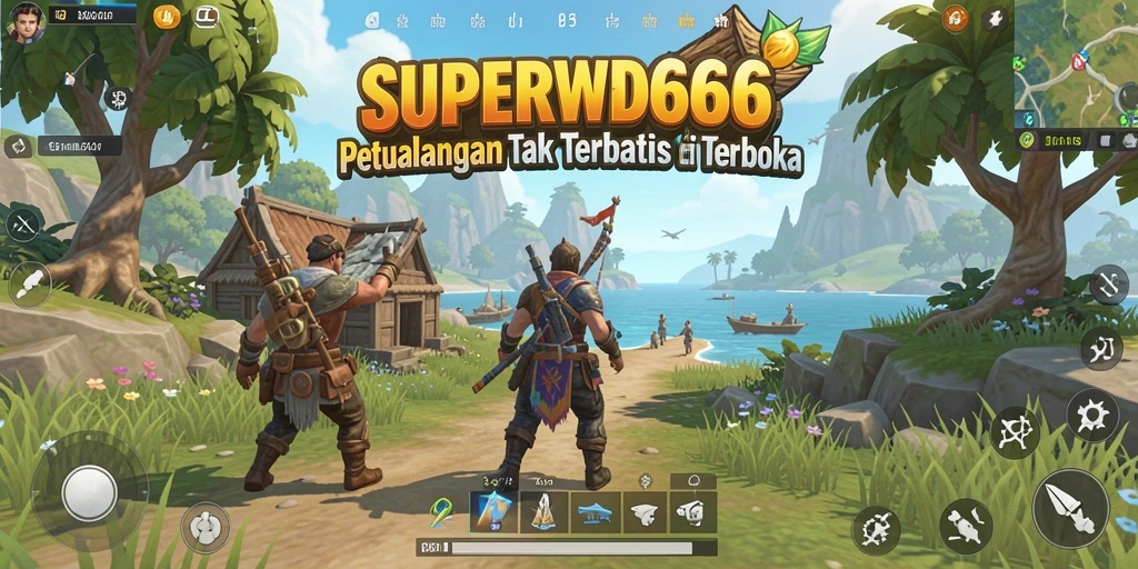 Tampilan gameplay SUPERWD666 yang menawan dalam dunia terbuka.