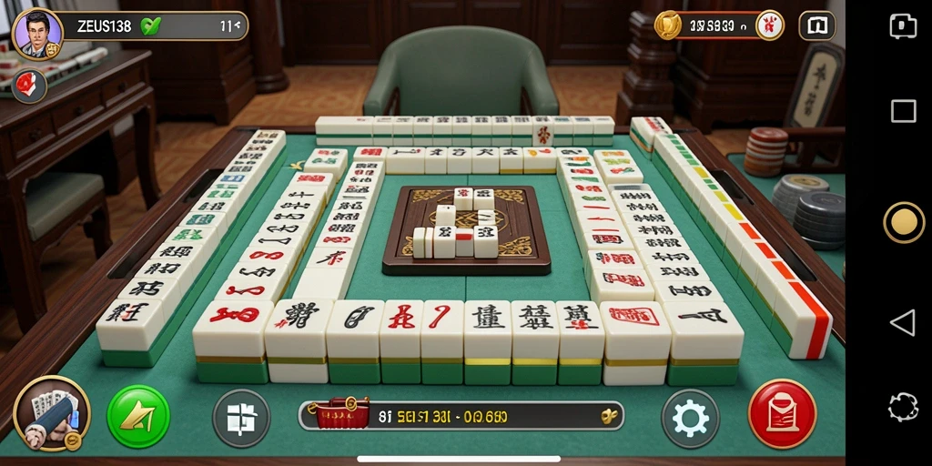 Screenshot dari gameplay menarik dalam ZEUS138 Mahjong.